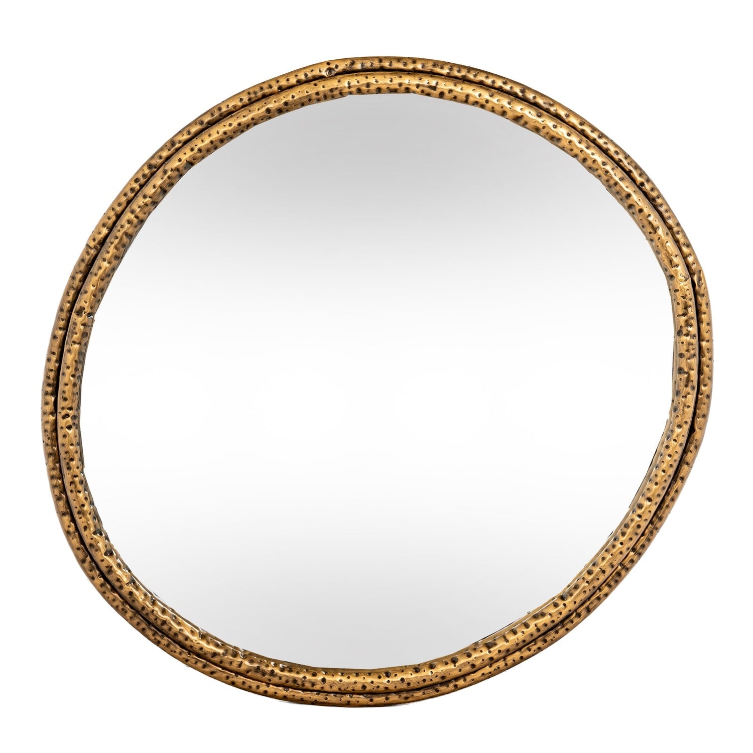 Wall Mirror Medium In Gold Dimpled Frame - Nahla
