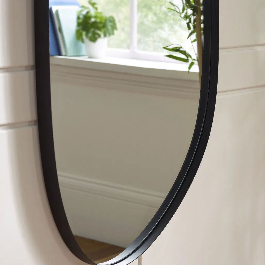 Wall Mirror Organic Shaped With Metal Frame - Rushmore