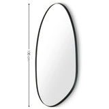 Wall Mirror Organic Shaped With Metal Frame - Rushmore