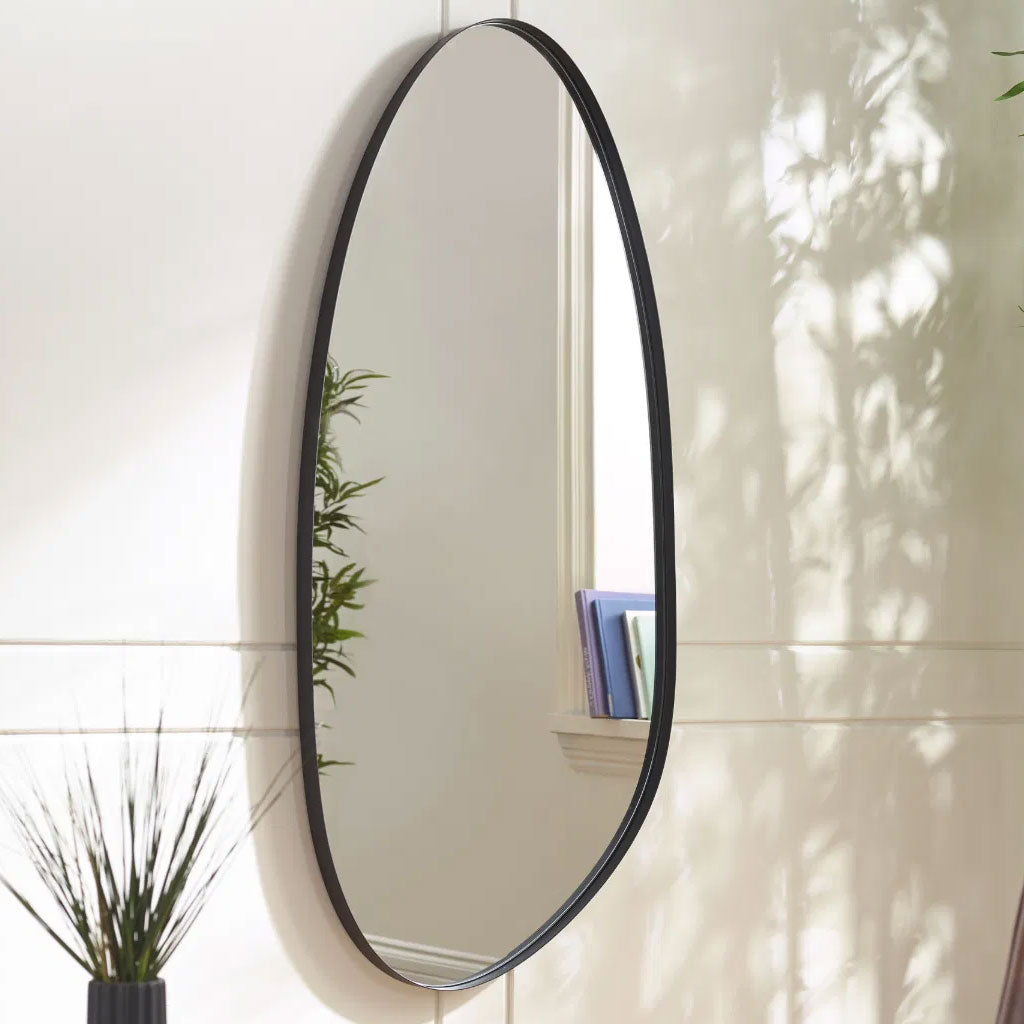 Wall Mirror Organic Shaped With Metal Frame - Rushmore