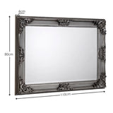 Wall Mirror Rectangular With Wooden Frame - Rococo