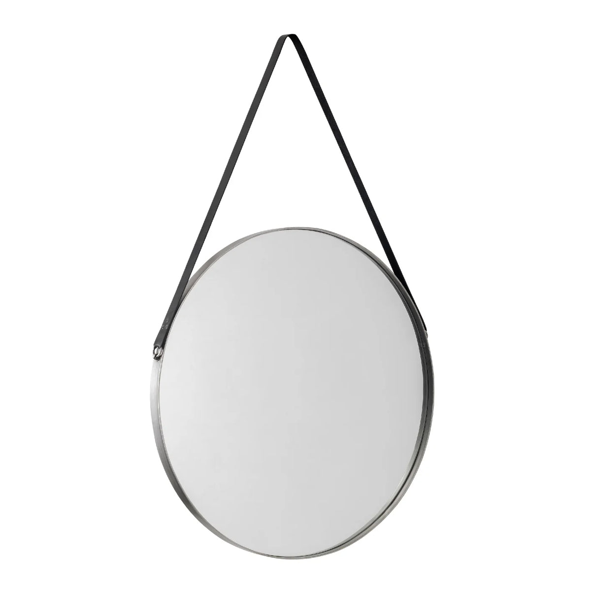 Wall Mirror Round With Silver Metal Frame - Opera