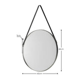 Wall Mirror Round With Silver Metal Frame - Opera