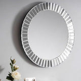 Wall Mirror Round With Wooden Frame - Sonata