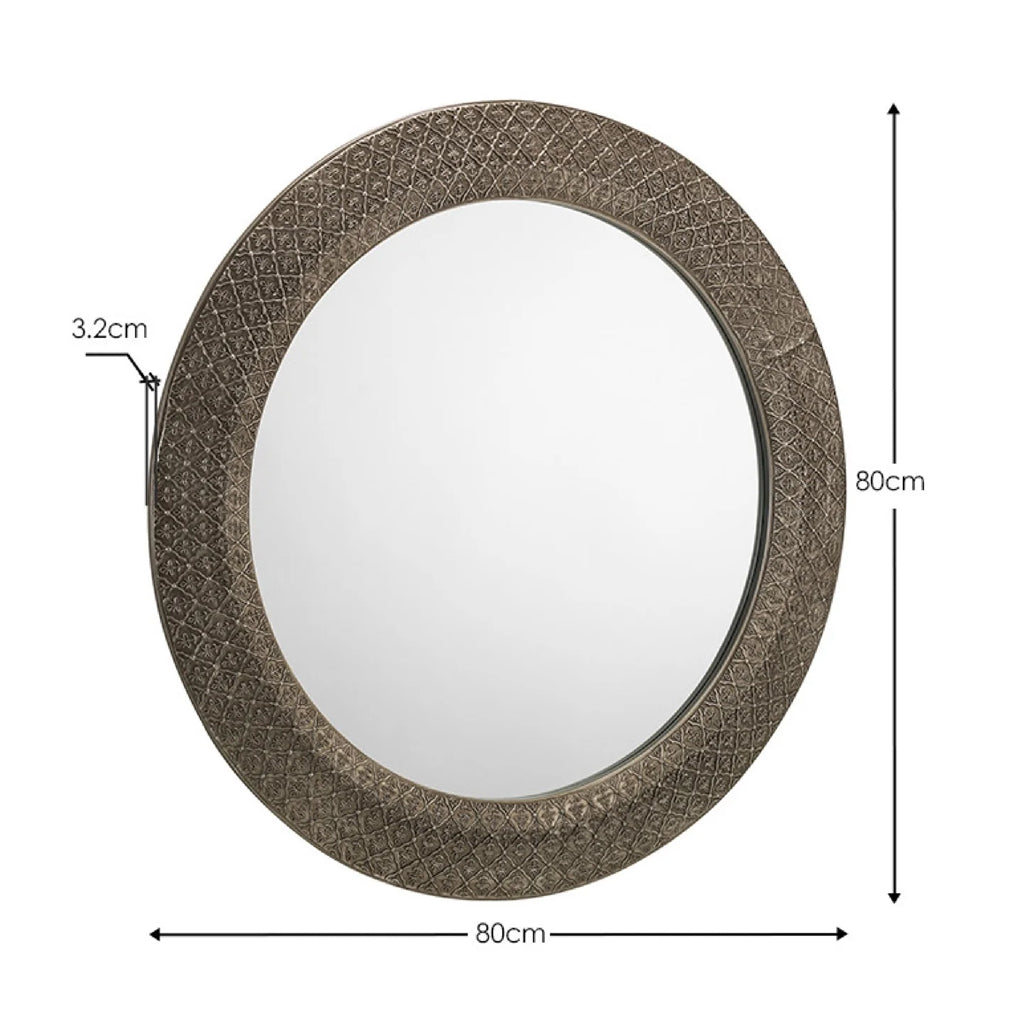 Wall Mirror Traditional Large Round - Cadence