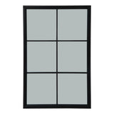Wall Mirror Window Design In Black Wooden Frame - Salford