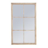 Wall Mirror Window Design Large In Natural Weather-Worn Frame - Bradford