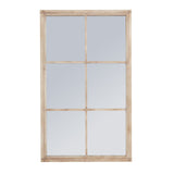 Wall Mirror Window Design Large In Natural Weather-Worn Frame - Bradford