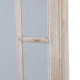 Wall Mirror Window Design Large In Washed Wooden Frame - Bradford