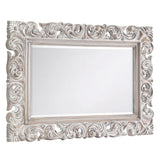 Wall Mirror With White Wooden Frame - Baroque