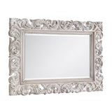 Wall Mirror With White Wooden Frame - Baroque