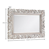 Wall Mirror With White Wooden Frame - Baroque