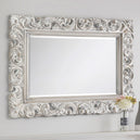 Wall Mirror With White Wooden Frame - Baroque