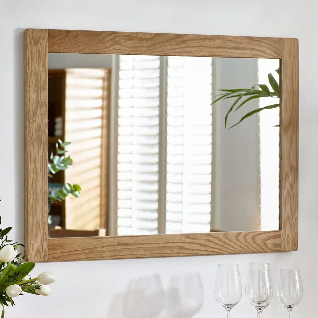 Wall Mirror With Wooden Frame - Mallory