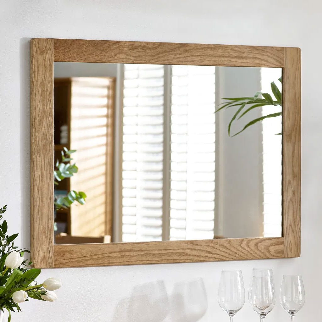 Wall Mirror With Wooden Frame - Mallory
