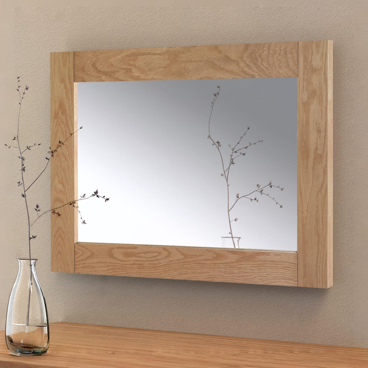 Wall Mirror With Wooden Frame - Marlborough