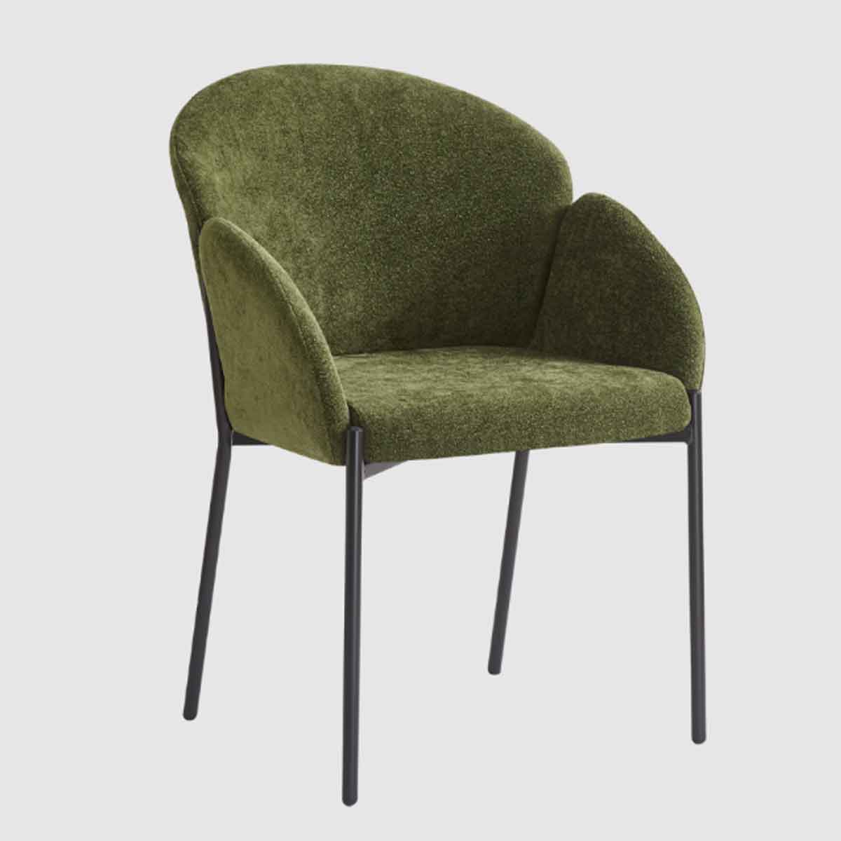 Weave Fabric Dining Chairs 55cm Wide in Set Of 2 - Petal