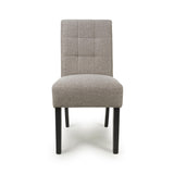 Weave Fabric Dining Chairs in Set Of 2 With Black Legs - Moseley
