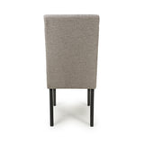 Weave Fabric Dining Chairs in Set Of 2 With Black Legs - Moseley