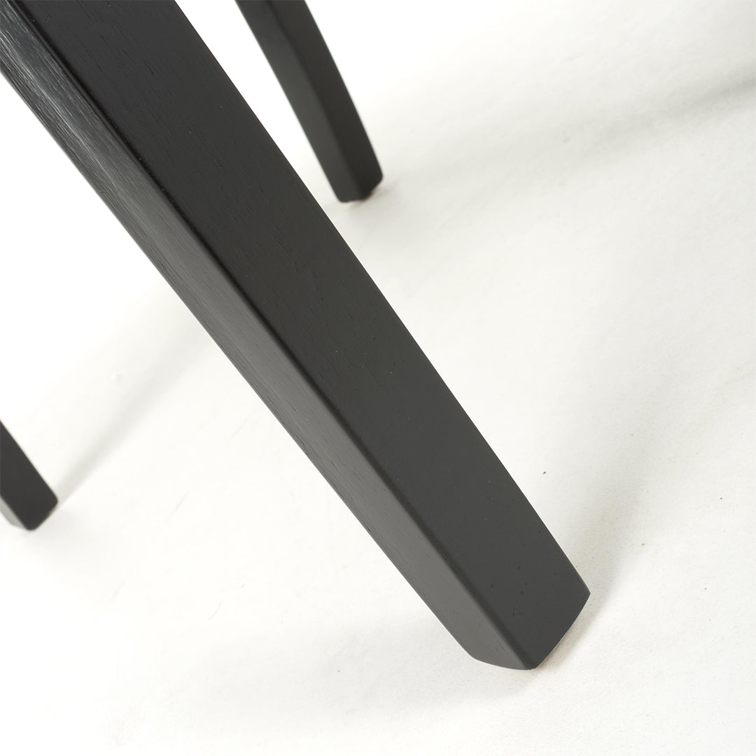 Weave Fabric Dining Chairs in Set Of 2 With Black Legs - Moseley