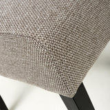 Weave Fabric Dining Chairs in Set Of 2 With Black Legs - Moseley