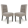 Weave Fabric Dining Chairs in Set Of 2 With Black Legs - Moseley