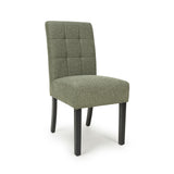 Weave Fabric Dining Chairs in Set Of 2 With Black Legs - Moseley