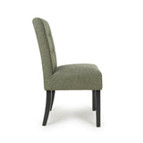Weave Fabric Dining Chairs in Set Of 2 With Black Legs - Moseley