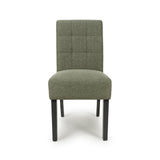Weave Fabric Dining Chairs in Set Of 2 With Black Legs - Moseley