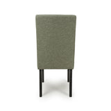 Weave Fabric Dining Chairs in Set Of 2 With Black Legs - Moseley