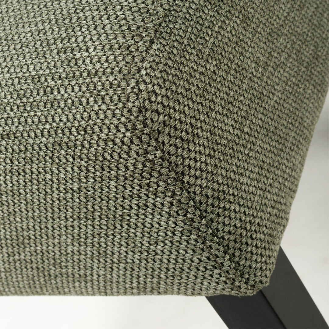 Weave Fabric Dining Chairs in Set Of 2 With Black Legs - Moseley