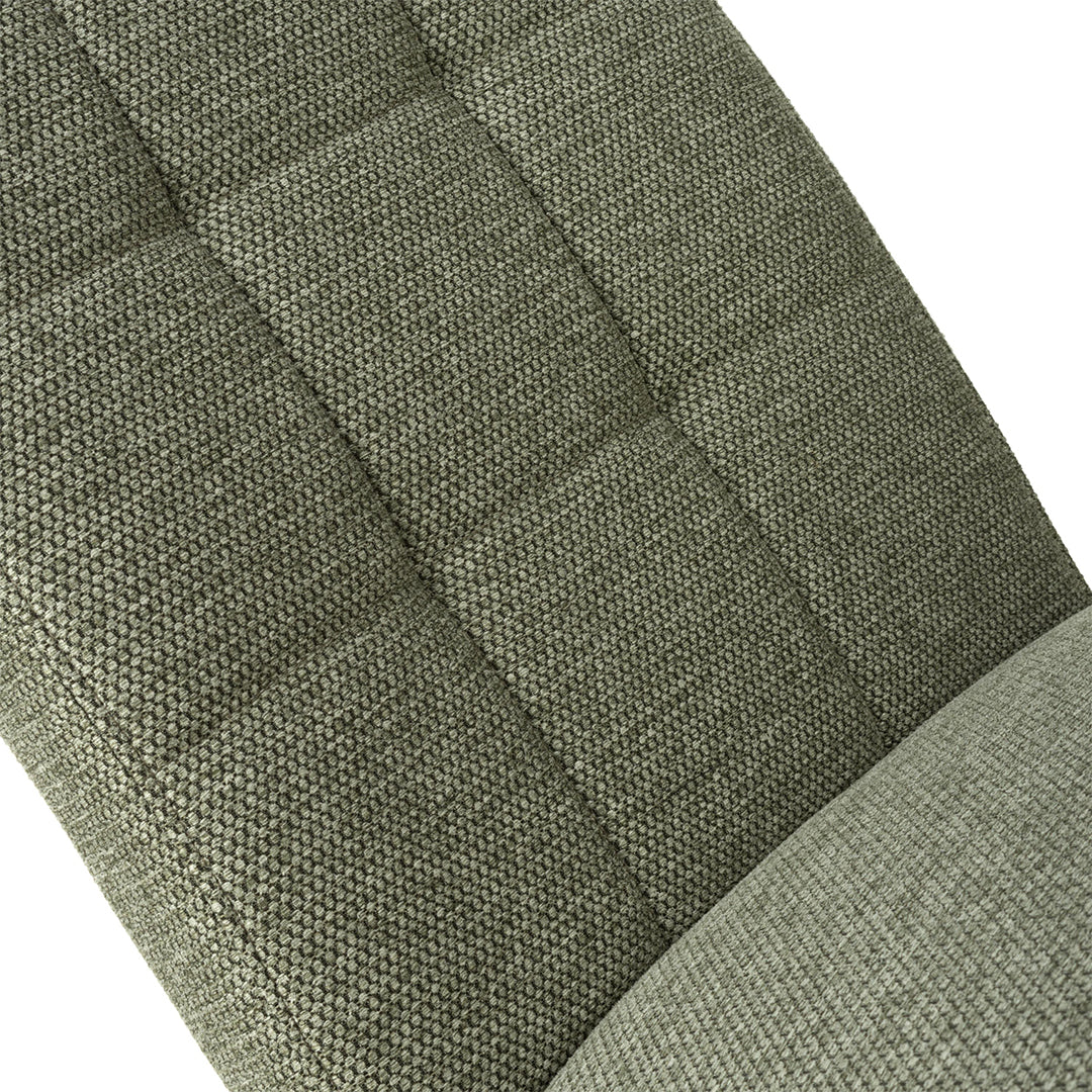 Weave Fabric Dining Chairs in Set Of 2 With Black Legs - Moseley