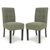 Weave Fabric Dining Chairs in Set Of 2 With Black Legs - Moseley