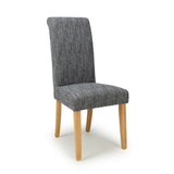 Weave Fabric Dining Chairs in Set Of 2 With Natural Legs - Como