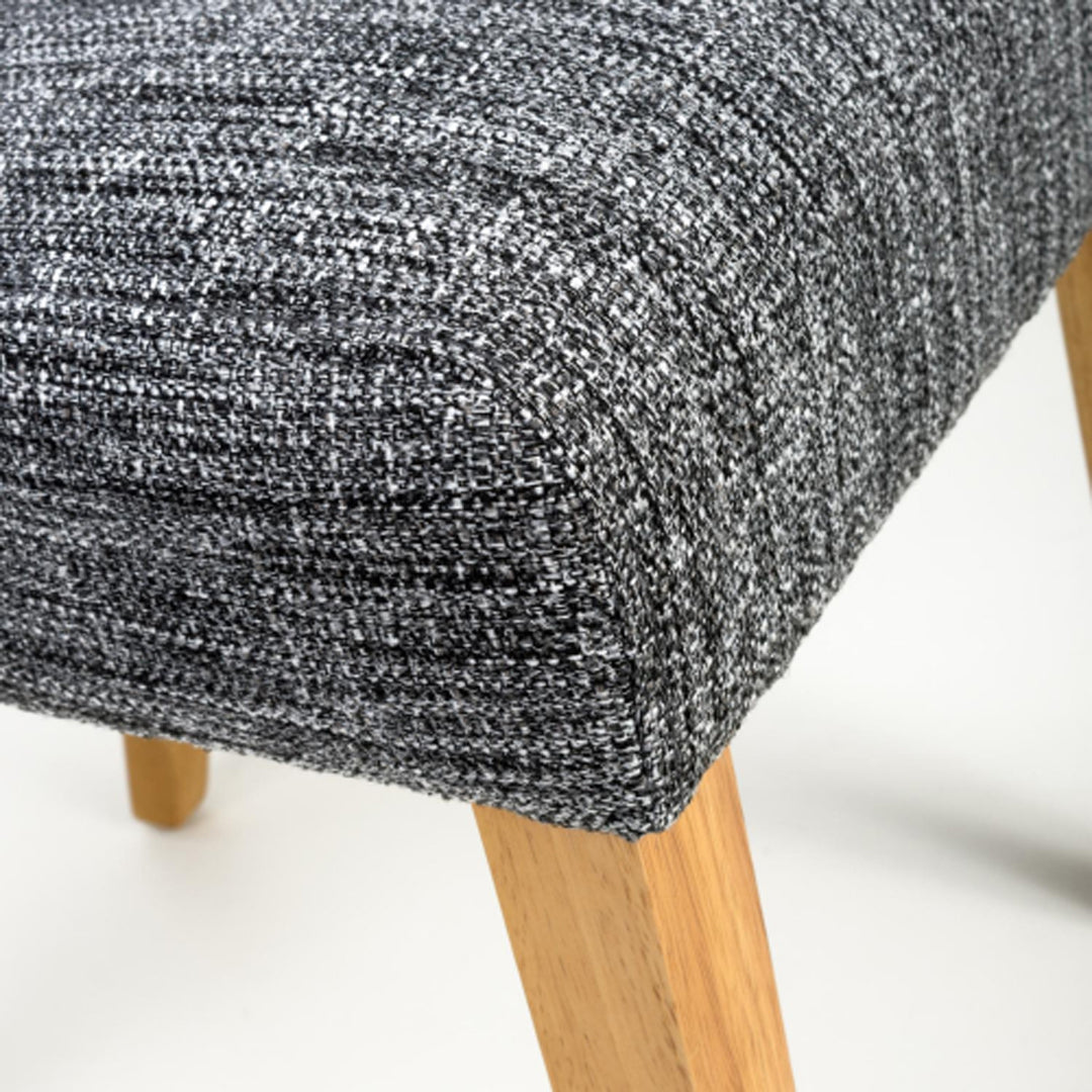 Weave Fabric Dining Chairs in Set Of 2 With Natural Legs - Como