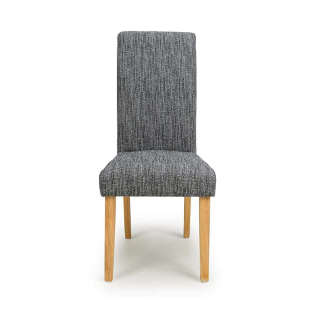 Weave Fabric Dining Chairs in Set Of 2 With Natural Legs - Como