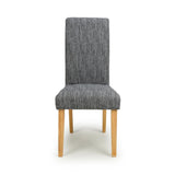 Weave Fabric Dining Chairs in Set Of 2 With Natural Legs - Como