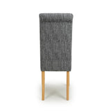 Weave Fabric Dining Chairs in Set Of 2 With Natural Legs - Como
