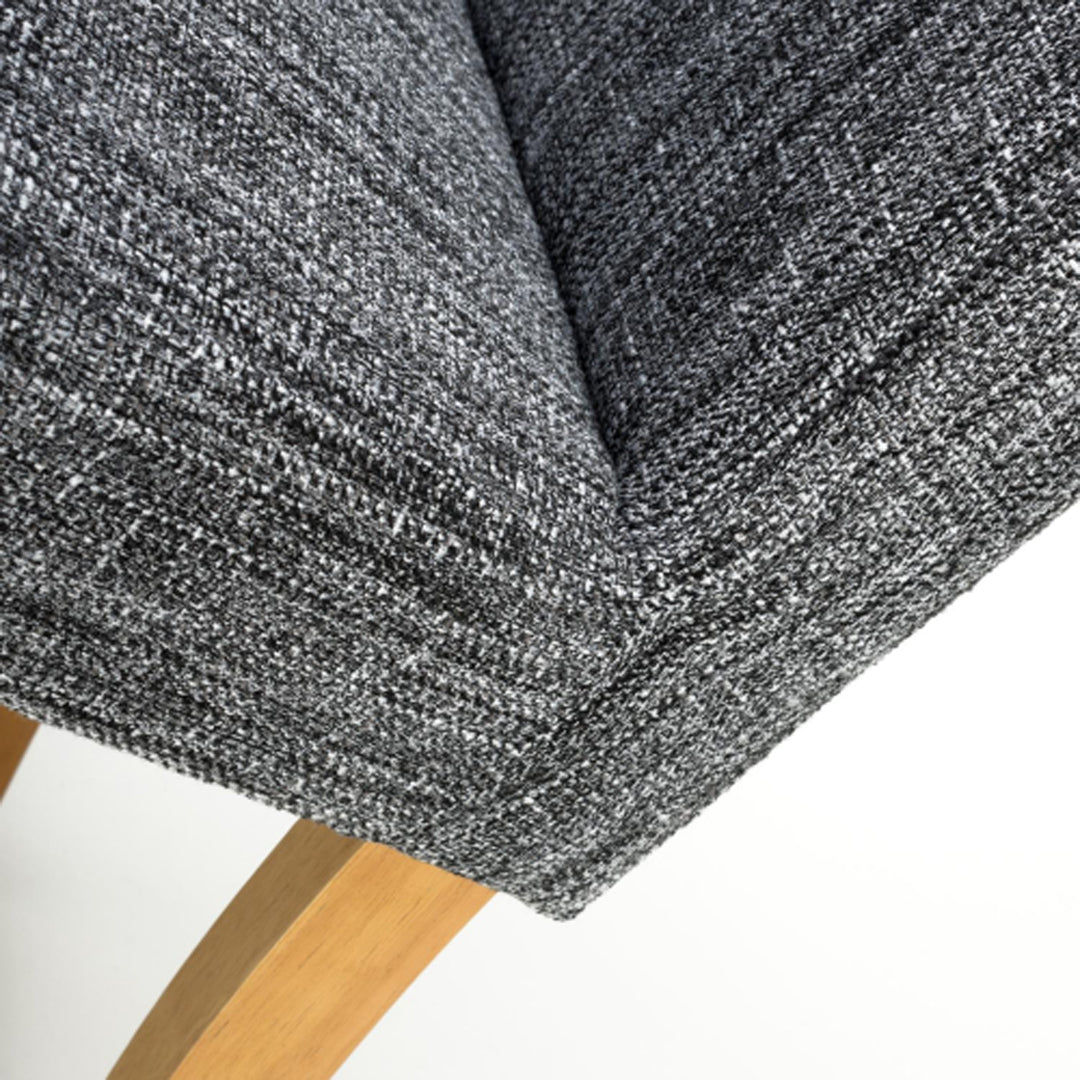 Weave Fabric Dining Chairs in Set Of 2 With Natural Legs - Como
