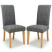 Weave Fabric Dining Chairs in Set Of 2 With Natural Legs - Como