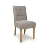 Weave Fabric Dining Chairs in Set Of 2 With Natural Legs - Moseley