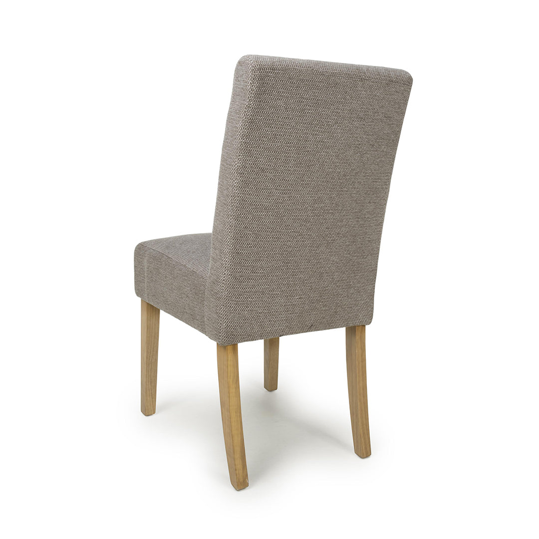 Weave Fabric Dining Chairs in Set Of 2 With Natural Legs - Moseley
