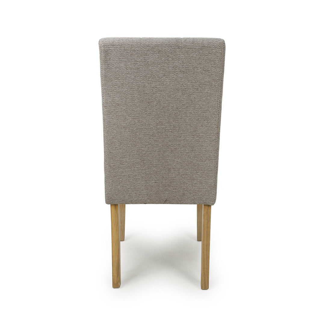 Weave Fabric Dining Chairs in Set Of 2 With Natural Legs - Moseley
