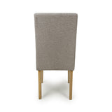Weave Fabric Dining Chairs in Set Of 2 With Natural Legs - Moseley