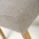 Weave Fabric Dining Chairs in Set Of 2 With Natural Legs - Moseley