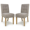 Weave Fabric Dining Chairs in Set Of 2 With Natural Legs - Moseley