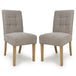 Weave Fabric Dining Chairs in Set Of 2 With Natural Legs - Moseley