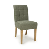Weave Fabric Dining Chairs in Set Of 2 With Natural Legs - Moseley
