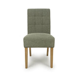 Weave Fabric Dining Chairs in Set Of 2 With Natural Legs - Moseley