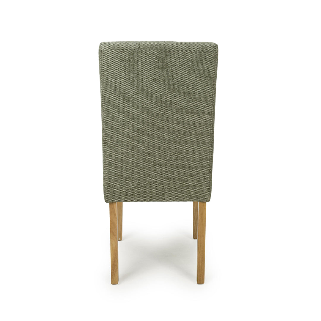 Weave Fabric Dining Chairs in Set Of 2 With Natural Legs - Moseley